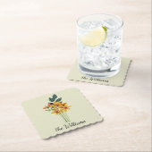 Naam, Mooie Papier Gewatteerde Bloemen Papier Onde Kartonnen Onderzetters (Insitu)