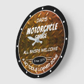 Naam motorfiets Datum Diamond Bord Slogan Grote Klok (Hoek)