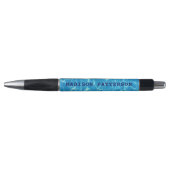 Naam mousserend blauw zwembad pen (Voorkant)