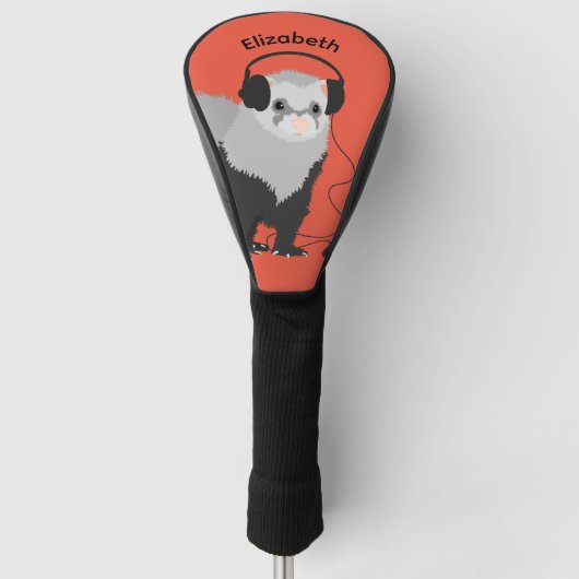 Naam Music Lover Ferret Golfheadcover (Voorkant)