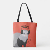 Naam Music Lover Ferret Tote Bag (Achterkant)