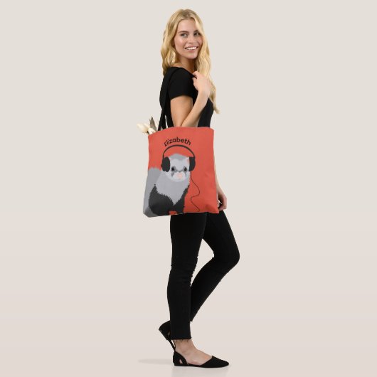 Naam Music Lover Ferret Tote Bag (Op model)