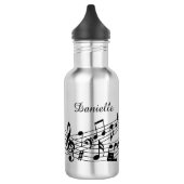 Naam muzieknoten monogram waterfles  (Links)
