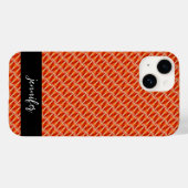  naam Naadloos oranje patroon Case-Mate iPhone Case (Achterkant (horizontaal))