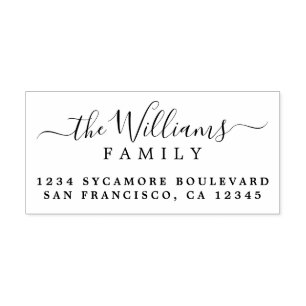 Naam Naam Naam van de familie van de Calligrafie v Rubberstempel