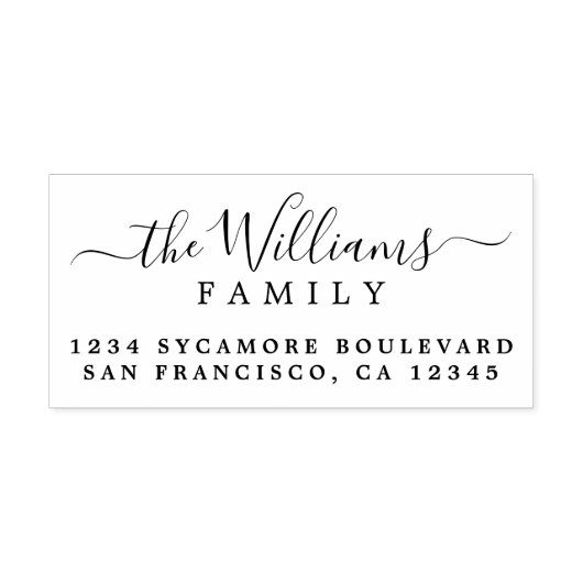 Naam Naam Naam van de familie van de Calligrafie v Rubberstempel (Afrduk)