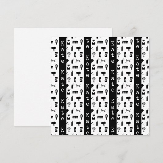 NAAM NAAM VAN HET KLANT VAN Salon & Barber Hairdre Notitiekaartje (Voorkant / Achterkant)