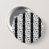NAAM NAAM VAN HET KLANT VAN Salon & Barber Hairdre Ronde Button 7,6 Cm (Voorkant /achterkant)