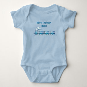 Naam Naam wijzigen Tekst Kleine Engineer Baby Blau Romper