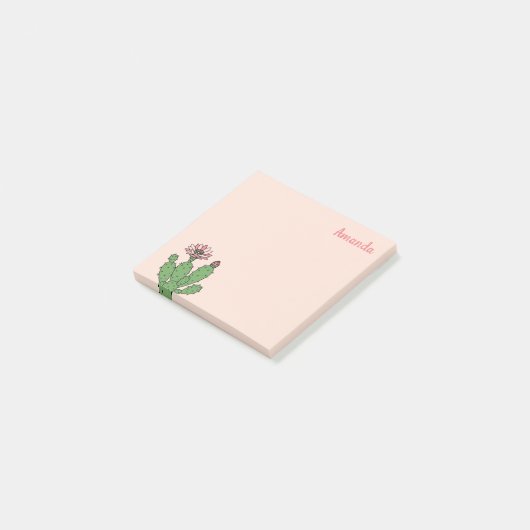 Naam naar keuze Cactus Post-it® Notes (Schuin)