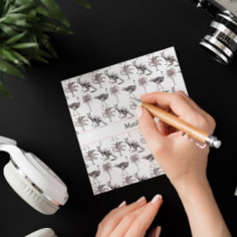 Naam naar keuze Vintage Kangoeroe & Struisvogel Kaart