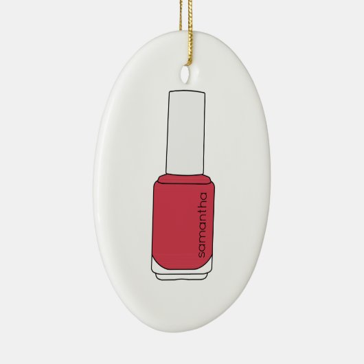 Naam Nail Poolse fles Keramisch Ornament (Rechts)