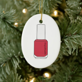 Naam Nail Poolse fles Keramisch Ornament