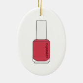 Naam Nail Poolse fles Keramisch Ornament (Achterkant)