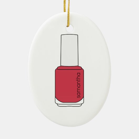 Naam Nail Poolse fles Keramisch Ornament (Achterkant)