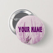 Naam natuur tag ronde button 5,7 cm (Voorkant /achterkant)