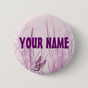 Naam natuur tag ronde button 5,7 cm
