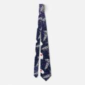 Naam navy blue glitter verpleegster petten Silver  Stropdas (Achterkant)