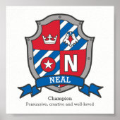 Naam nealjongetje: heraldry shield poster (Voorkant)