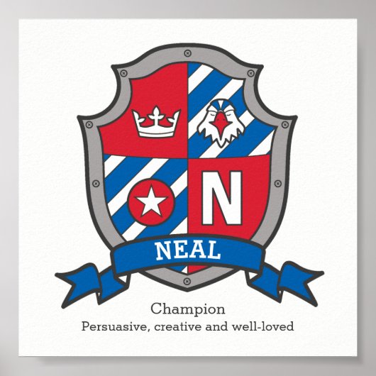 Naam nealjongetje: heraldry shield poster (Voorkant)