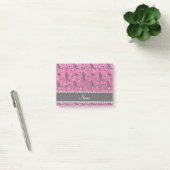 Naam neon hot roze glitter field hockey hearts bow post-it® notes (Kantoor)