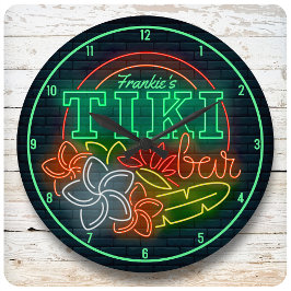 NAAM Neon Style Tropical Tiki Beach Bar aanpassen Grote Klok