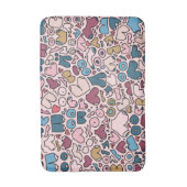 Naam neutraal borstpatroon badmat (Voorkant Verticaal)