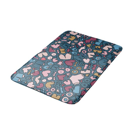 Naam neutraal borstpatroon badmat (Gekanteld)