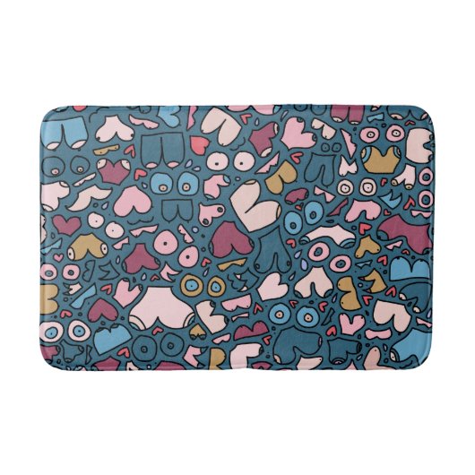 Naam neutraal borstpatroon badmat (Voorkant)