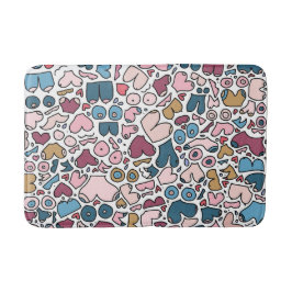 Naam neutraal borstpatroon badmat