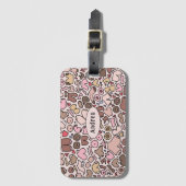 Naam neutraal borstpatroon bagagelabel (Voorkant (verticaal))