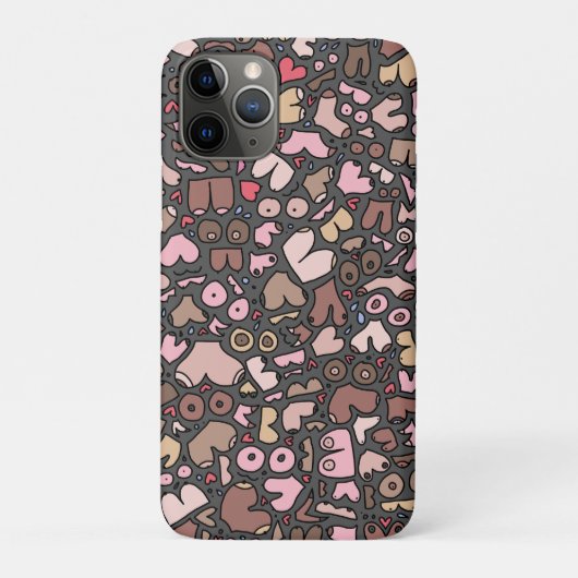 Naam neutraal borstpatroon Case-Mate iPhone case (Achterkant)