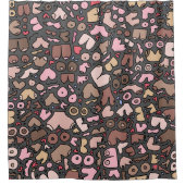 Naam neutraal borstpatroon douchegordijn (Voorkant)