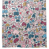 Naam neutraal borstpatroon douchegordijn (Voorkant)