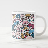 Naam neutraal borstpatroon grote koffiekop (Rechts)