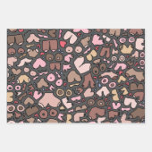 Naam neutraal borstpatroon inpakpapier vel (Voorkant 2)