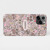 Naam neutraal borstpatroon iPhone hoesje (Achterkant horizontaal)