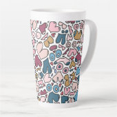 Naam neutraal borstpatroon latte mok (Rechterhoek)