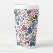 Naam neutraal borstpatroon latte mok (Voorkant)