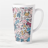 Naam neutraal borstpatroon latte mok (Rechts)