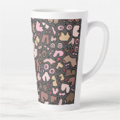 Naam neutraal borstpatroon latte mok (Rechts)