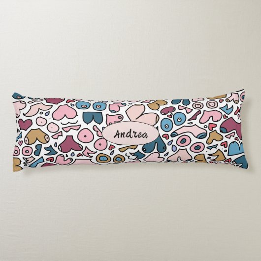 Naam neutraal borstpatroon lichaamskussen (Achterkant)