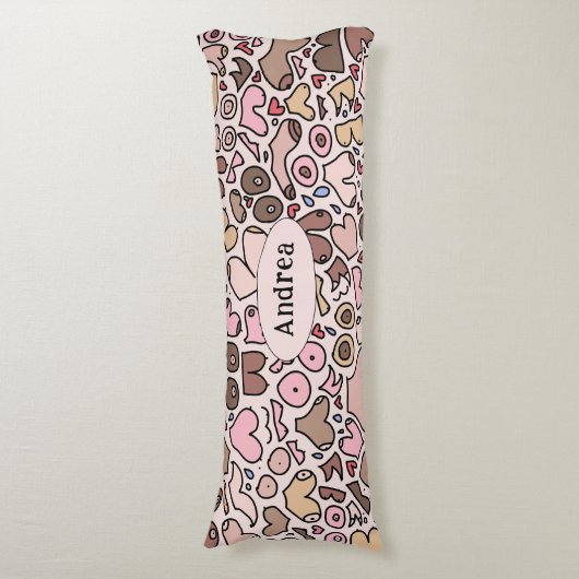 Naam neutraal borstpatroon lichaamskussen (Voorkant Verticaal)