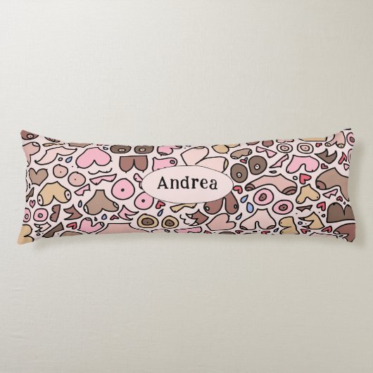Naam neutraal borstpatroon lichaamskussen (Voorkant)