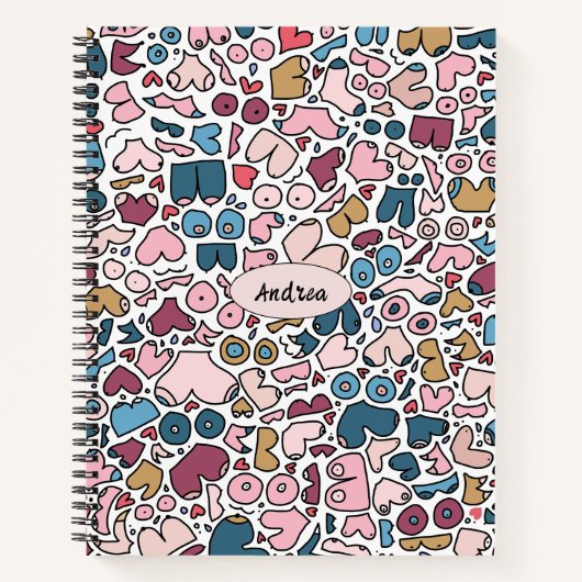 Naam neutraal borstpatroon notitieboek (Voorkant)