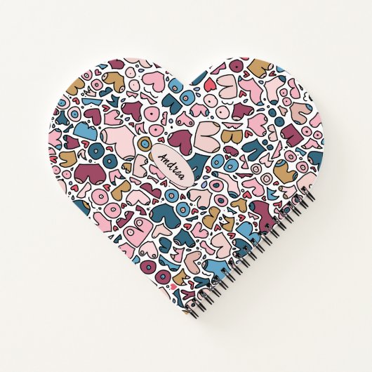 Naam neutraal borstpatroon notitieboek (Achterkant)