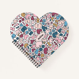 Naam neutraal borstpatroon notitieboek