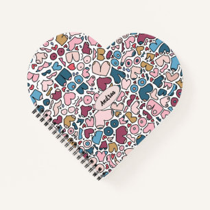 Naam neutraal borstpatroon notitieboek