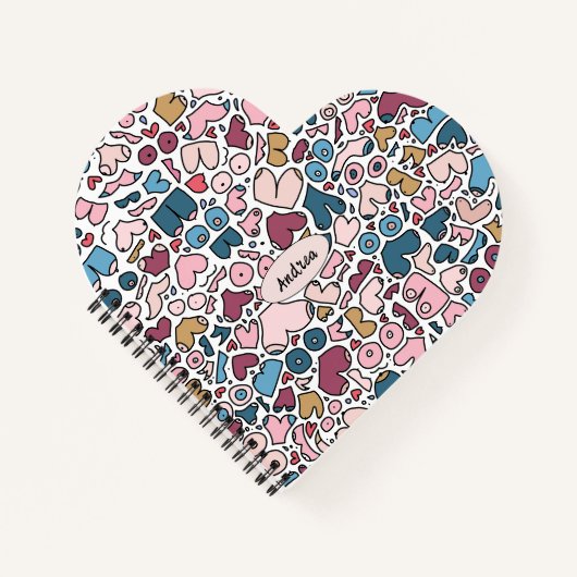 Naam neutraal borstpatroon notitieboek (Voorkant)