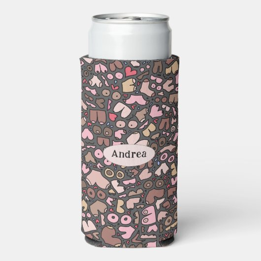 Naam neutraal borstpatroon seltzer blikjeskoeler (Seltzer Achterkant)